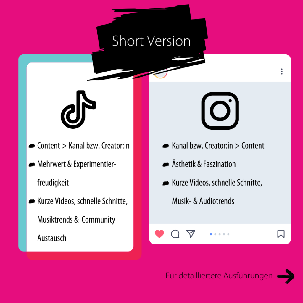 Welcher Video-Content für welche Plattform: TikTok vs. IG Teil 2